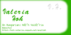 valeria hoh business card